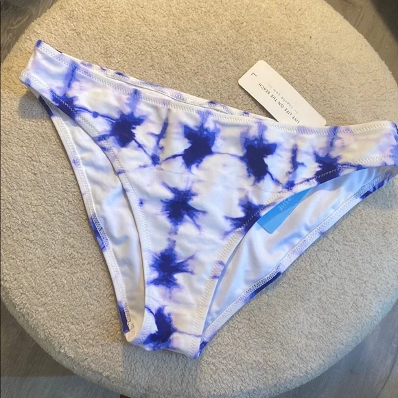 BNWT Shade & Shore Vibrant Blue Bikini Top w CUPSHE Tie Dyed Bottoms 34DD/ Large - Picture 4 of 10